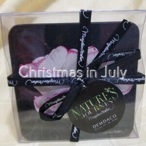 Rare Demdaco Marjolein Bastin Nature's Journey Pink Floral Coaster set of 6